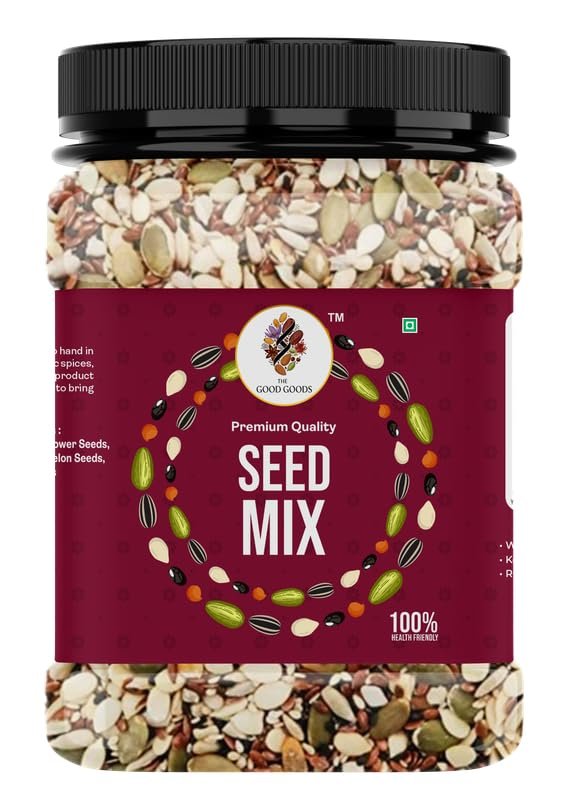 5 in 1 Seeds Mix - Edible Seeds | Healthy | Diet Snacks | 100% Natural and Roasted - Pumpkin, Watermelon, Sunflower, Flax, Chia, Sesame & Soynuts - 500gm