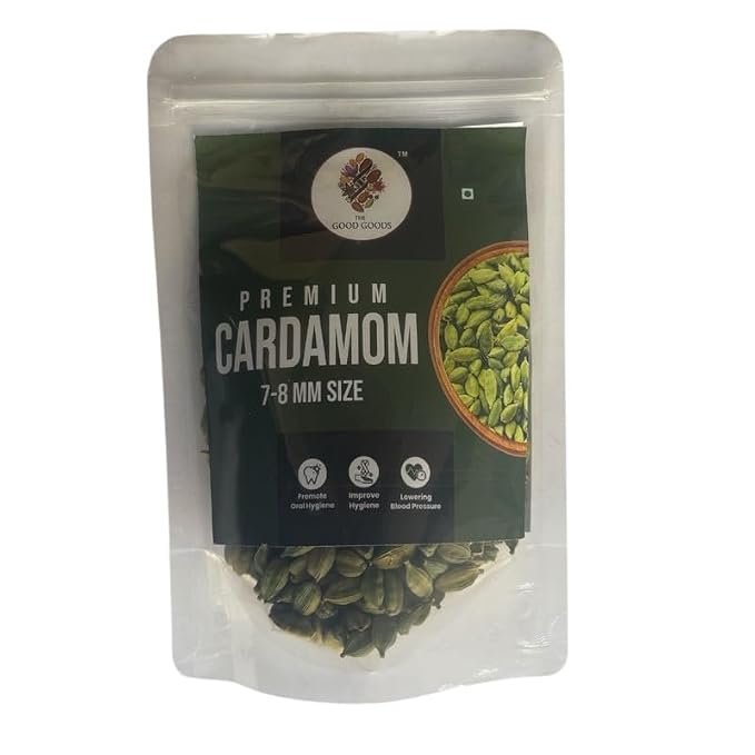 THE GOOD GOODS Premium Green Cardamom Whole - 250 gm (7 to 8 mm Bold) Green Elaichi for Cooking, Chai, Sweets and Desserts - Image 4