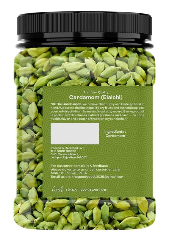 Whole Green Cardamom (Elaichi) Authentic Flavour for Cooking, Baking & Masala Blends - Rich Aroma & Natural Freshness 250g - Image 2