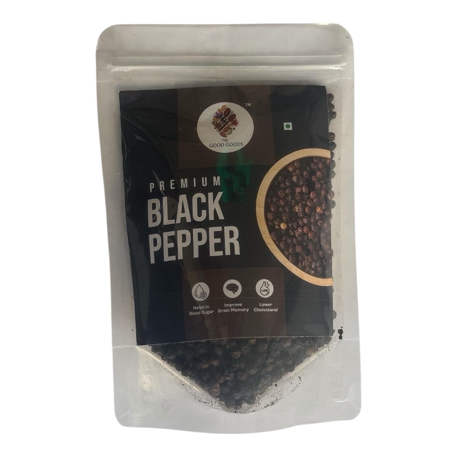 THE GOOD GOODS Organic Whole Black Pepper 200 gm